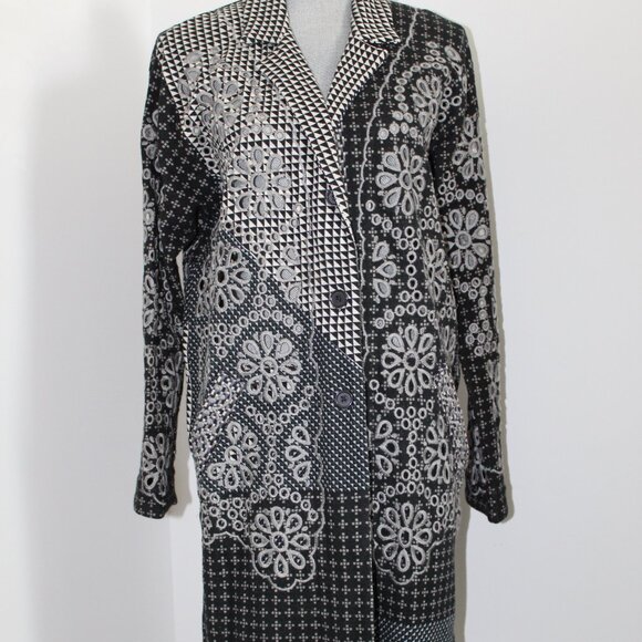 NWT Johnny Was Biya JWLA Workshop Neelu Mid Length Embroidered Jacket Knit - Picture 5 of 10